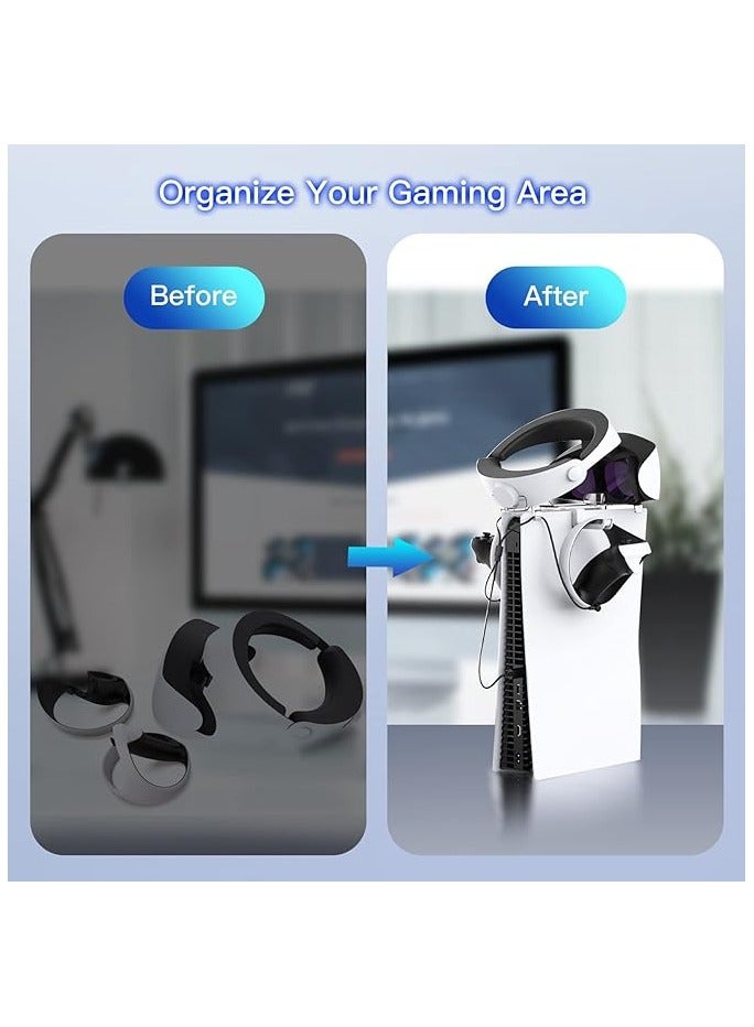 بروماس مجموعة قاعدة شاحن وحدات التحكم 4 في 1 من بروماس على وحدة التحكم، ومحطة ملحقات شحن وحدات التحكم، ومنظم حامل وحدات التحكم لسماعات الواقع الافتراضي وسلك شحن سريع - Image 5