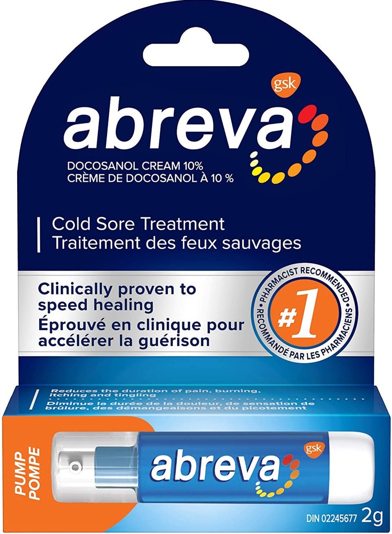 abreva Cold Sore Treatment Pump - Image 1