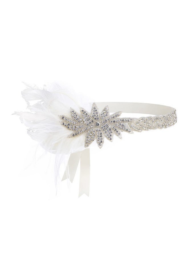 Vintage 1920S Flapper Headband Roaring 20S Great Gatsby Headpiece With Feather 1920S Flapper Gatsby Hair Accessories (White) - pzsku/ZBC10D42E34EEE7DBE720Z/45/_/1735567062/74cf9814-f03d-42d3-a17b-d6e853379285