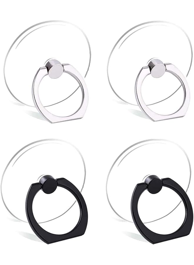 S-TOP Transparent Cell Phone Ring Holder Kickstand,Clear Phone Finger Ring Grip Stand for Phones,Pad - Image 1