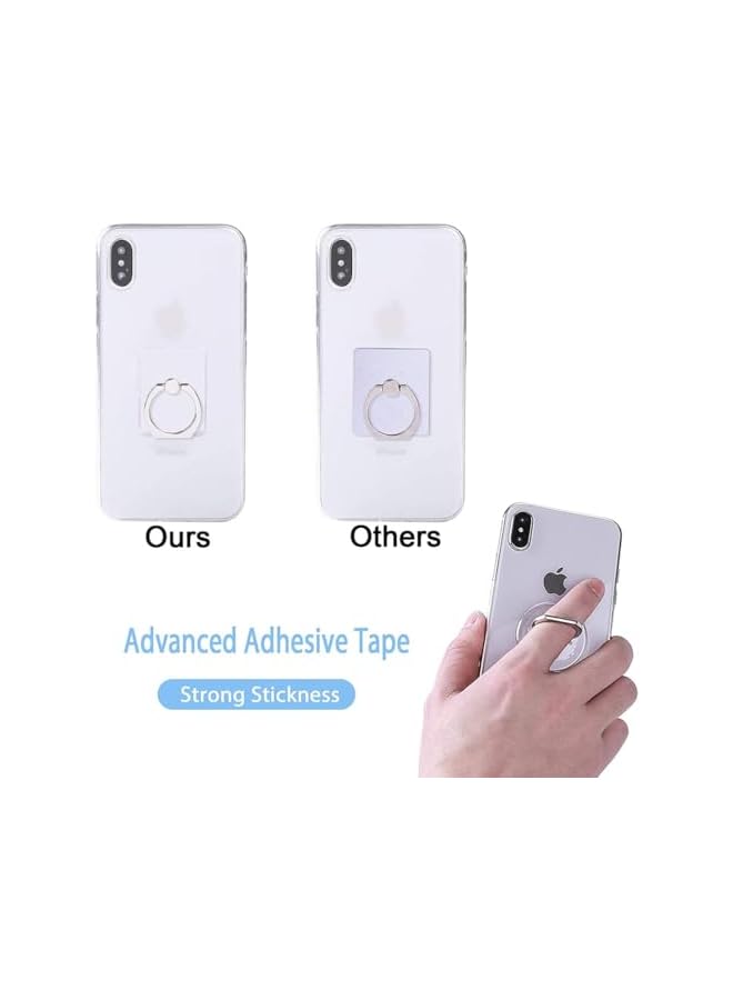 S-TOP Transparent Cell Phone Ring Holder Kickstand,Clear Phone Finger Ring Grip Stand for Phones,Pad - Image 2