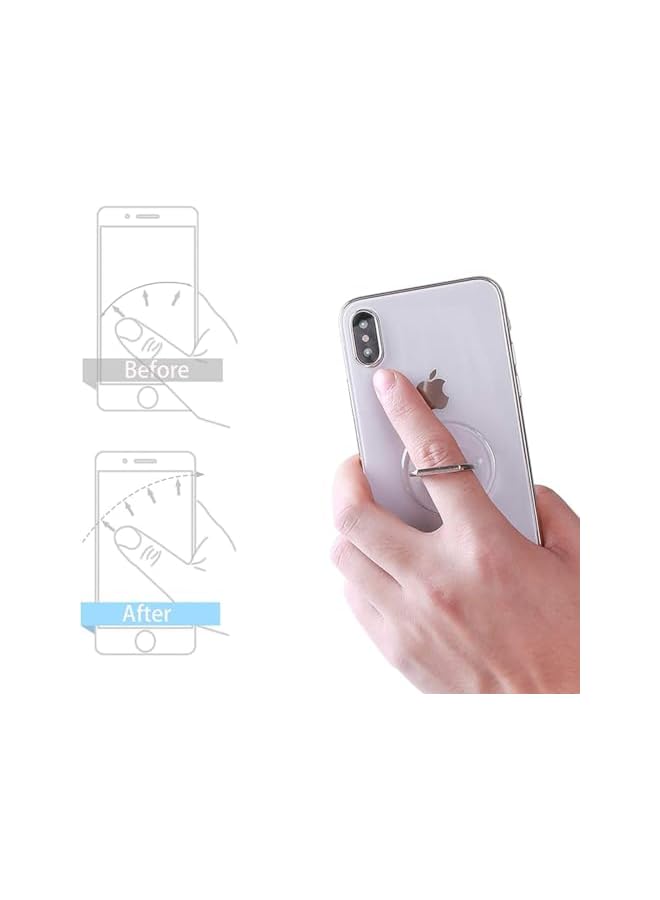 S-TOP Transparent Cell Phone Ring Holder Kickstand,Clear Phone Finger Ring Grip Stand for Phones,Pad - Image 4