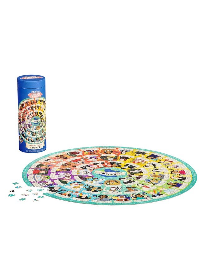Ridley's Ridley’S Inspirational Women Feminist Circular Jigsaw Puzzle, 1000-Piece Puzzle - Features 54 Inspirational Feminist Icons, Educational Jigsaw Puzzle For Women, Men And Kids - Makes A Great Gift Idea - Image 1