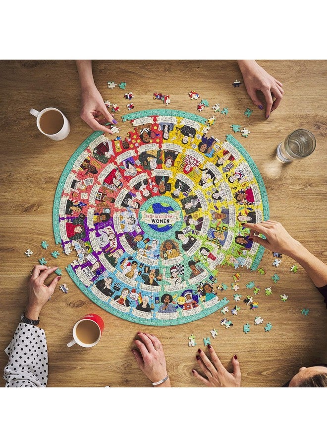Ridley's Ridley’S Inspirational Women Feminist Circular Jigsaw Puzzle, 1000-Piece Puzzle - Features 54 Inspirational Feminist Icons, Educational Jigsaw Puzzle For Women, Men And Kids - Makes A Great Gift Idea - Image 4