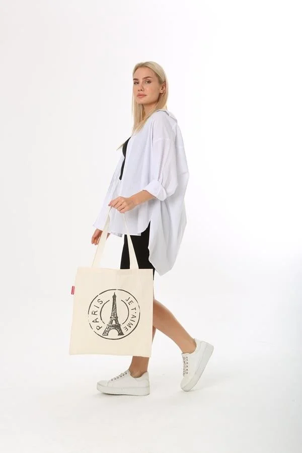 Baghashtag Paris Printed Cloth Bag