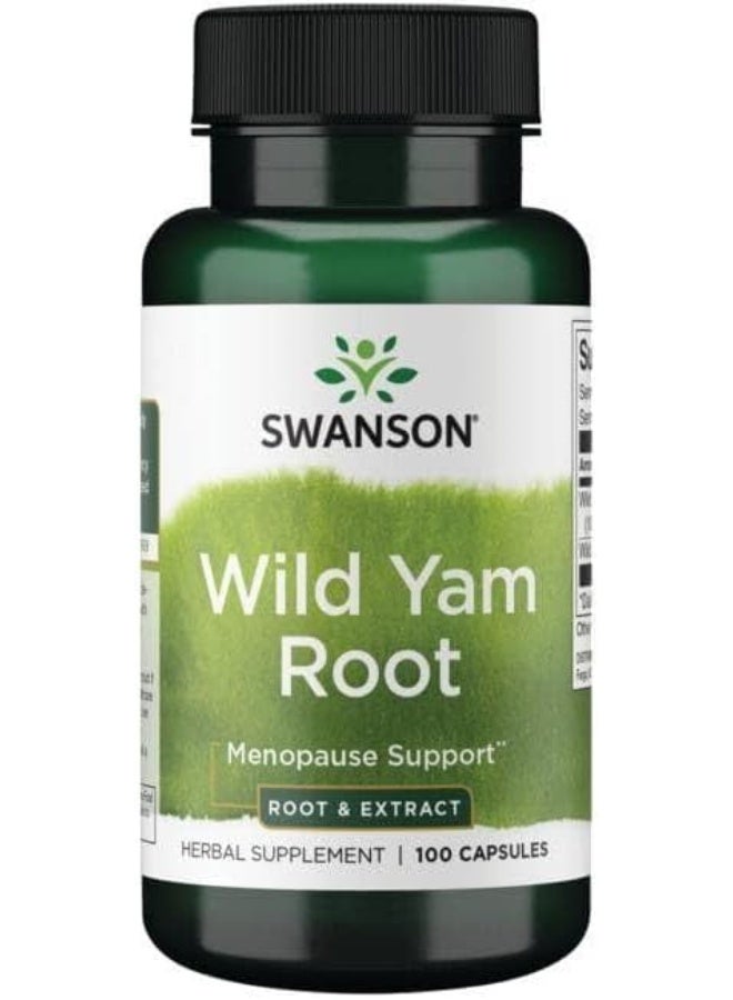 SWANSON Wild Yam Root Herbal Supplement for Women - 100 Capsules - Image 4