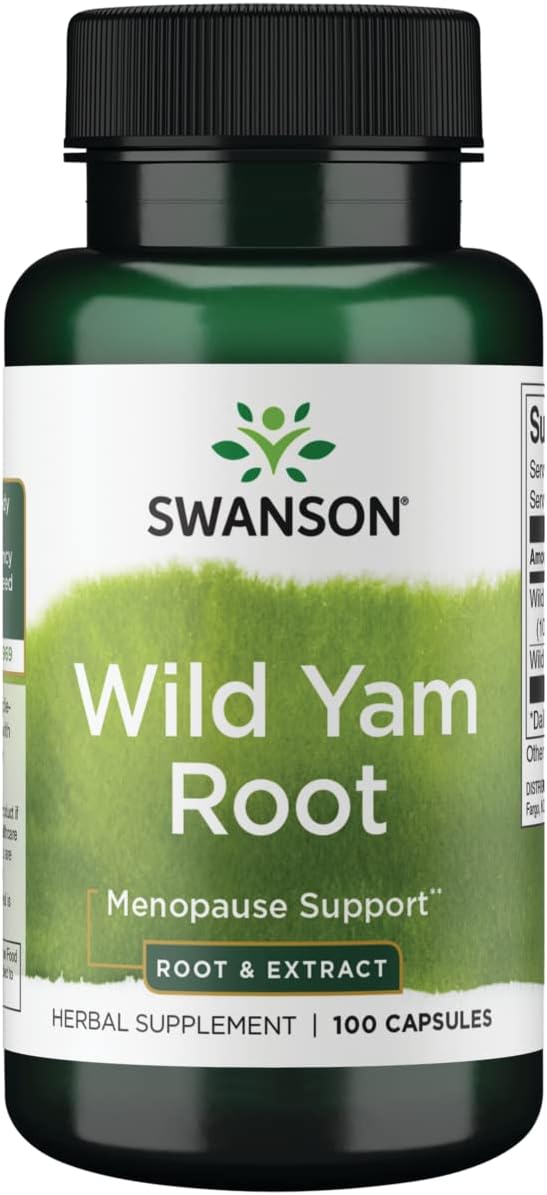 SWANSON Wild Yam Root Herbal Supplement for Women - 100 Capsules - Image 1