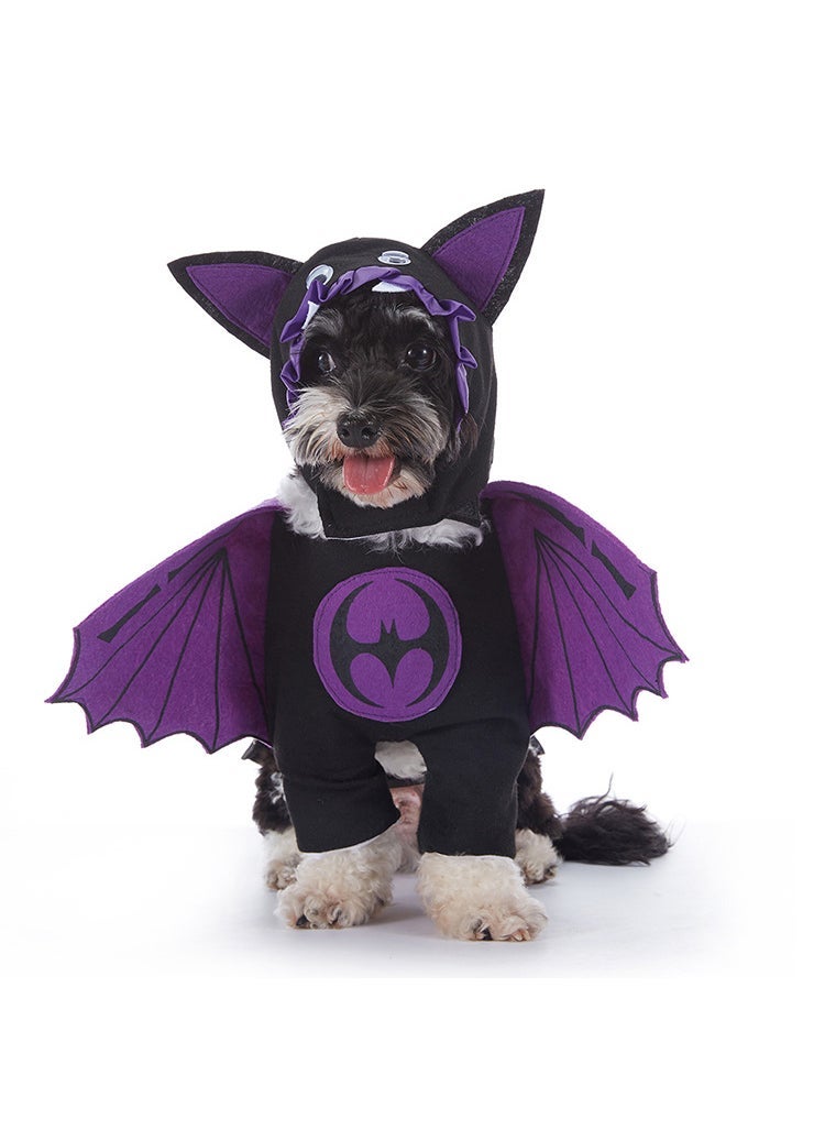 Loquat Pet Clothes Bat Pumpkin Funny Dog Costume PF101 black flight hungry devil