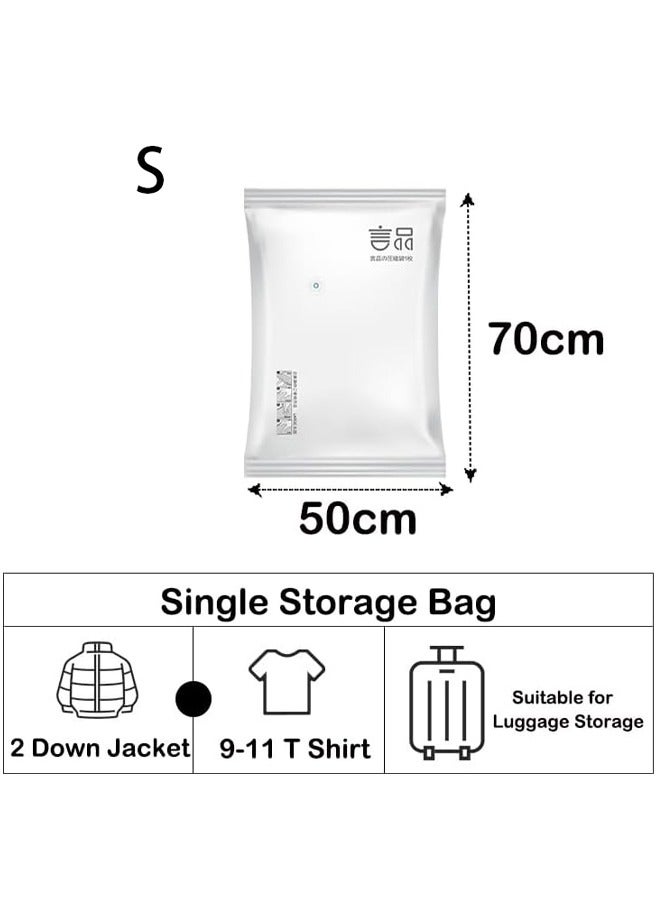 6PCS Storage Bags Space Saver Bags Vacuum Sealer Bags for Clothes Storage Compression Sealed Bags for Travel Comforters Blankets Bedding (Small)  - Image 2