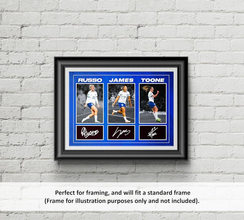 RJR PRINTS England Lionesses Signed A4 Montage Photo Print - Image 5
