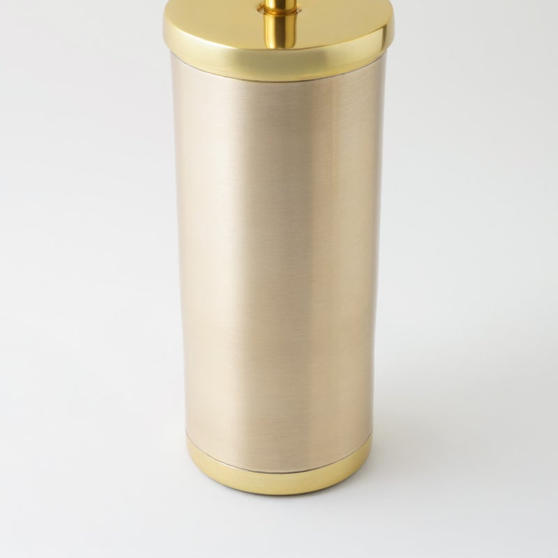Homez aluminium toilet brush holder, gold 10*10*40 cm - Image 3