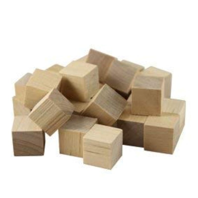 Rashri Wooden Square Cubes (1 x 1 inch) - 10 Pieces - Image 5