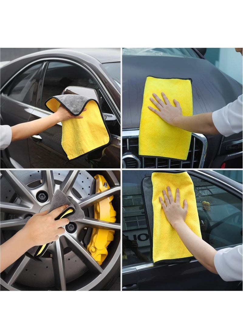 Pack Of 3 Car Window Screen Kitchen Drying Cleaning Microfiber Towel 40x30cm - Image 2