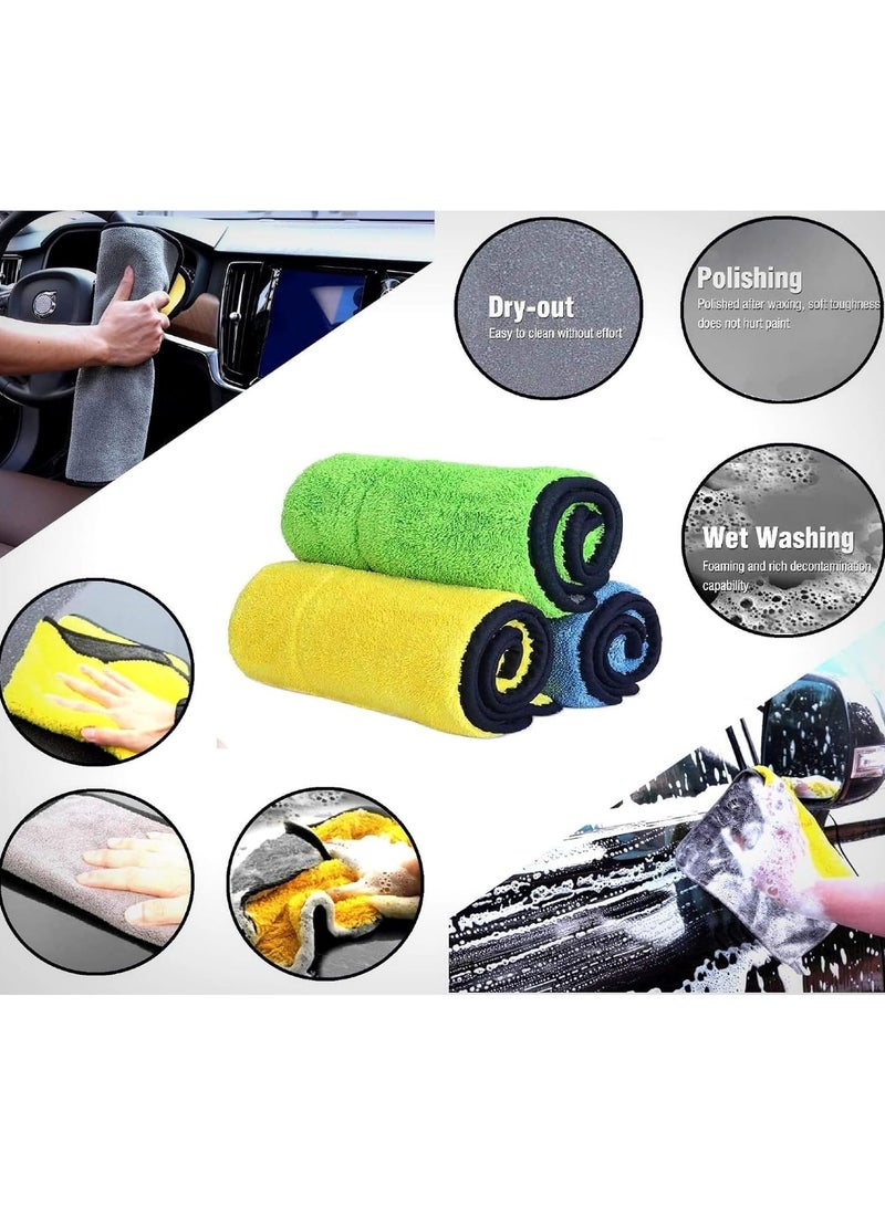 Pack Of 3 Car Window Screen Kitchen Drying Cleaning Microfiber Towel 40x30cm - Image 4