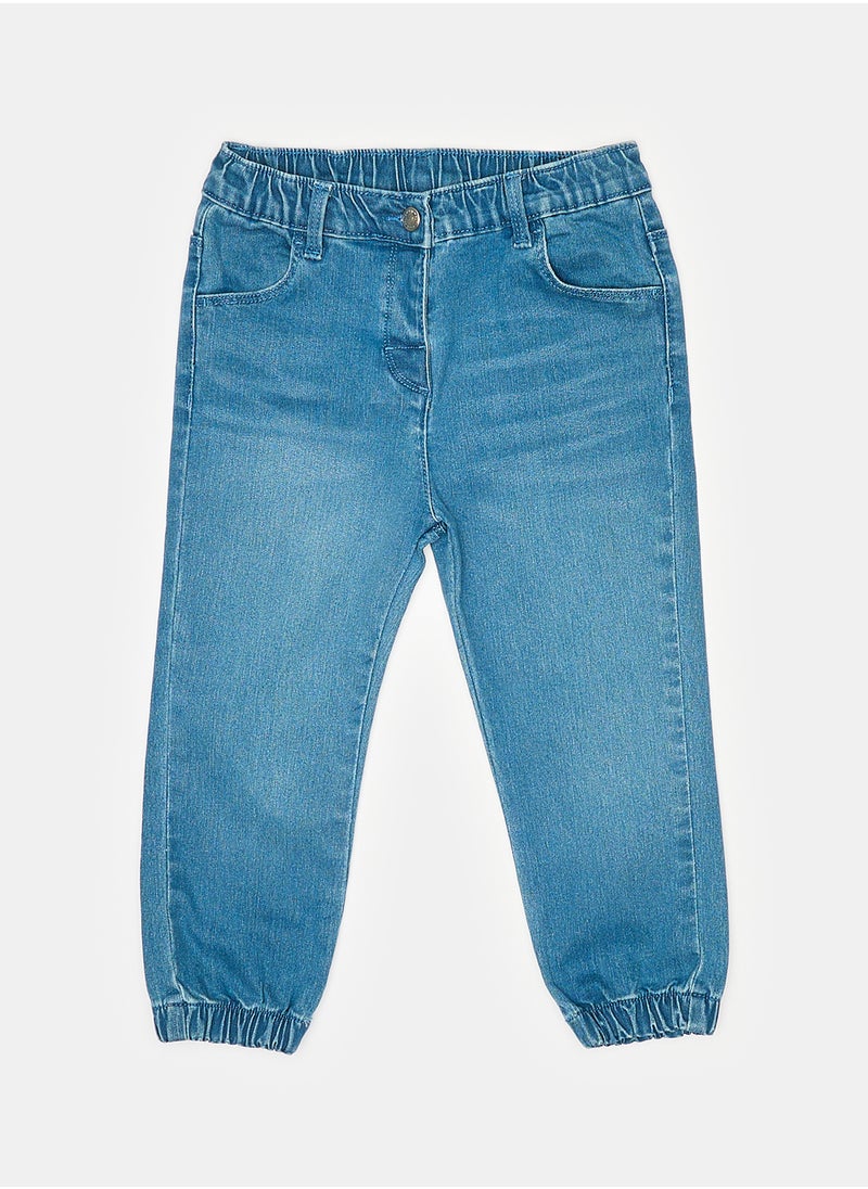 LC WAIKIKI Baby Girl Jogger Jeans With Elastic Waist  - Image 1