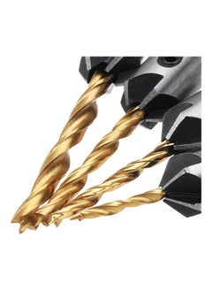 NIBEMINENT 7-Piece Countersink Drill Bit With Wrench Set Gold 3, 4, 5, 6, 7, 8, 10millimeter  - Image 5