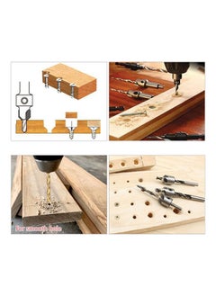 NIBEMINENT 7-Piece Countersink Drill Bit With Wrench Set Gold 3, 4, 5, 6, 7, 8, 10millimeter  - Image 4