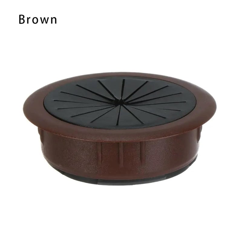 Brown Cable Grommet 18 Pack Desk Hole Cover Wire Organizer for Home Office Computer - Image 3