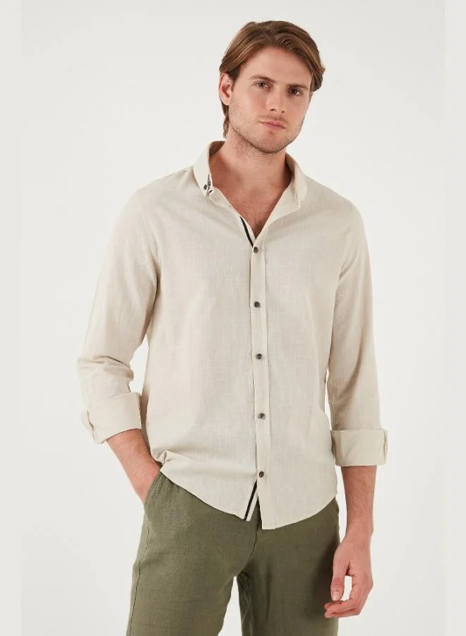 Buratti  Buratti Cotton Regular Fit Button-down Collar Shirt Men's SHIRT CF20S111871 for Men | Best Price UAE