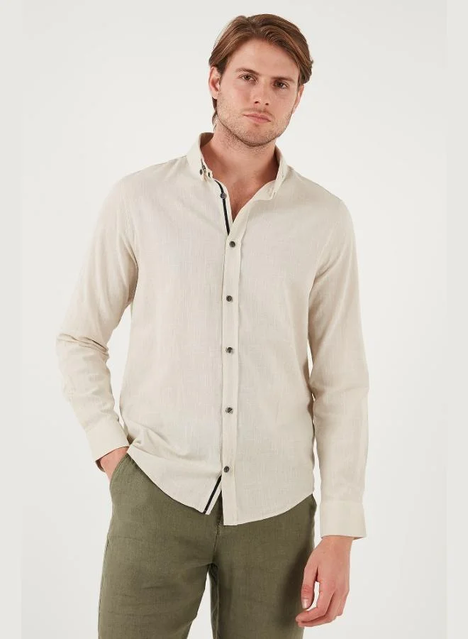 Buratti  Buratti Cotton Regular Fit Button-down Collar Shirt Men's SHIRT CF20S111871 for Men | Best Price UAE