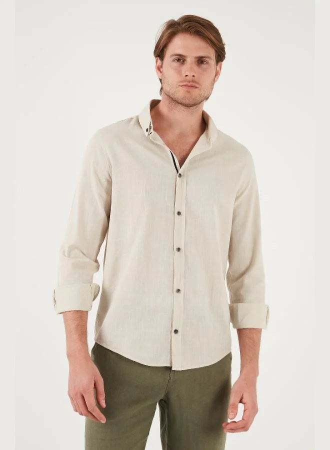 Buratti  Buratti Cotton Regular Fit Button-down Collar Shirt Men's SHIRT CF20S111871 for Men | Best Price UAE