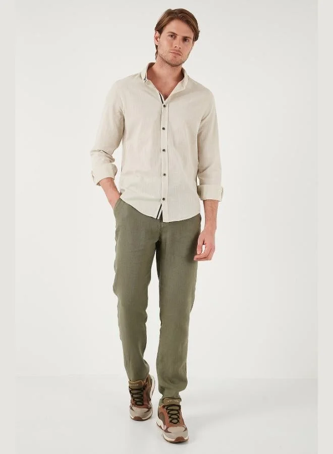 Buratti  Buratti Cotton Regular Fit Button-down Collar Shirt Men's SHIRT CF20S111871 for Men | Best Price UAE