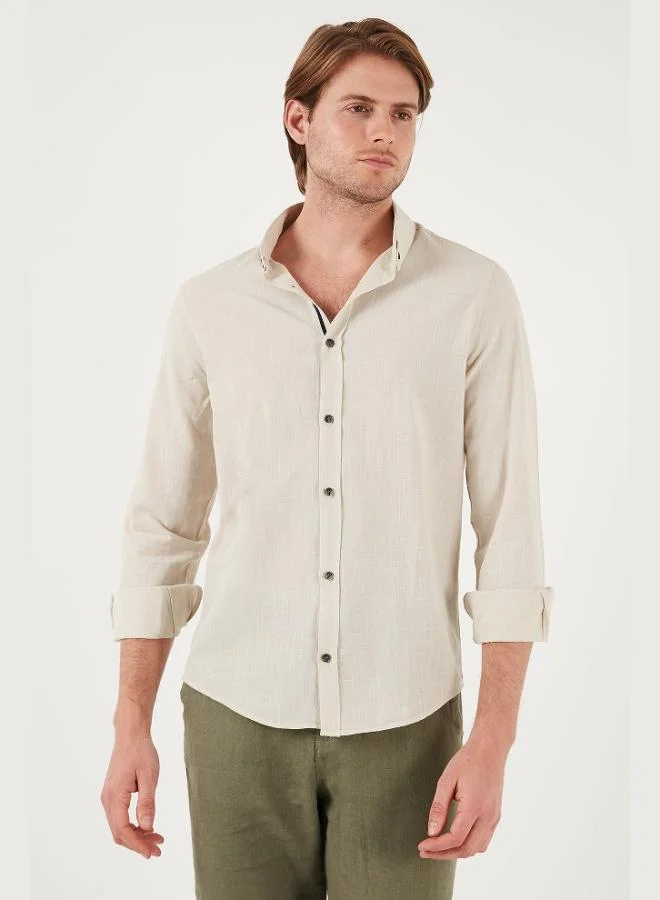 Buratti  Buratti Cotton Regular Fit Button-down Collar Shirt Men's SHIRT CF20S111871 for Men | Best Price UAE
