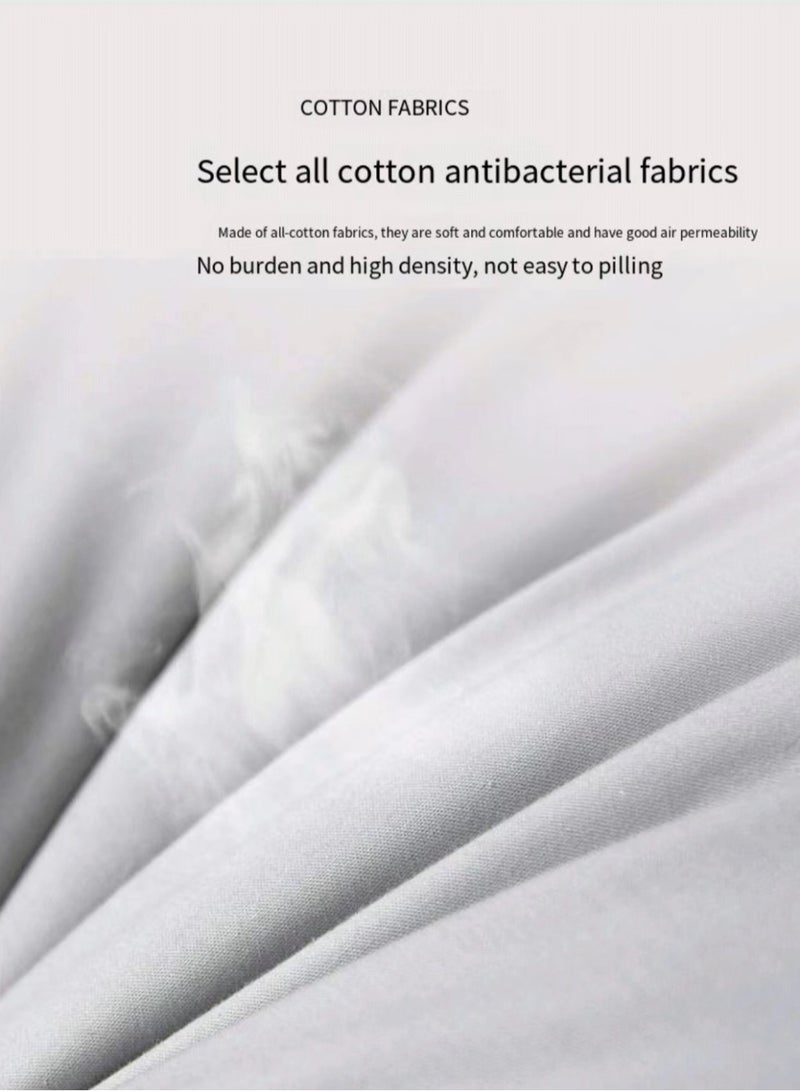 2-piece set of soy fiber cotton hotel pillows for back, neck, and shoulder support, soft and fluffy, ultra-fine soy fiber gray 75x50cm  - Image 5