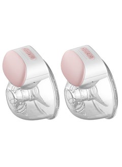 BEBEBAO 2 Sets Wearable Breast Pump Hands Free Electric Portable Wearable Breast Cup 8oz/ 240ml BPA-free 3 Modes 10 Suction Levels Comfort Breastfeeding Milk Collector, Pink  - Image 1
