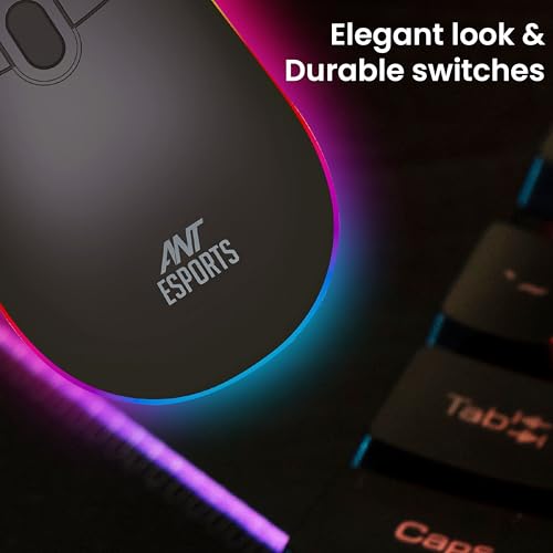 Ant Esports GM40 Wired Optical Gaming Mouse with RGB LED, Lightweight and Ergonomic Design, DPI Upto 2400, Compatible with Windows and Mac - Image 3