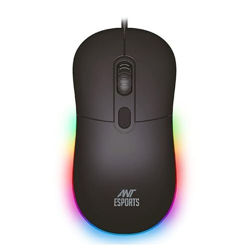 Ant Esports GM40 Wired Optical Gaming Mouse with RGB LED, Lightweight and Ergonomic Design, DPI Upto 2400, Compatible with Windows and Mac - Image 1