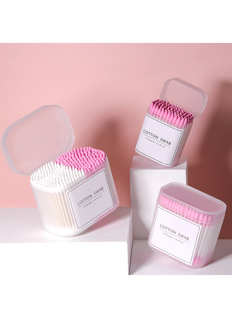 Disposable Cotton Swab Household Cosmetic Cotton Stick Boxed Round Head Pointed Double Head Cleaning Flexible Ear-out Cotton Swab