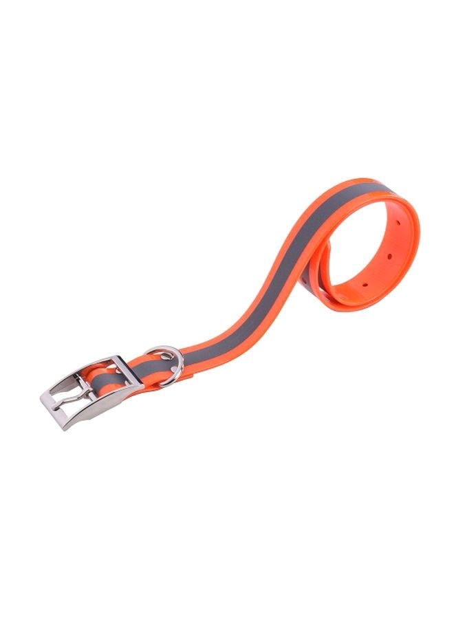 NIBEMINENT Reflective Adjustable Dog Collar Strap Orange/Black - Image 1