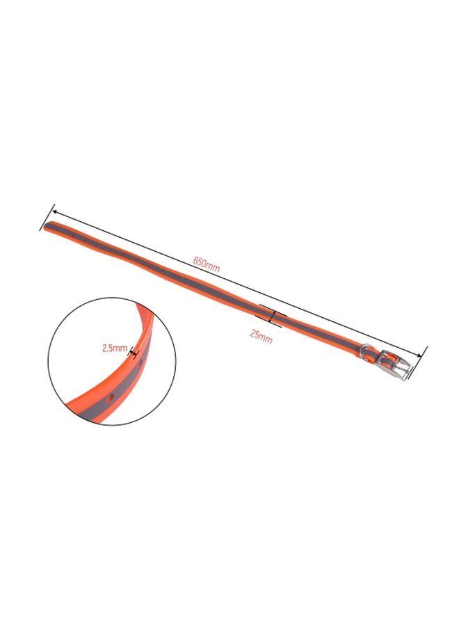 NIBEMINENT Reflective Adjustable Dog Collar Strap Orange/Black - Image 2