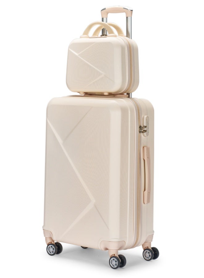 ليمرا طقم شنط سفر مكون من 4 حقائب أمتعة بعجلات و بتصميم صلب و قوي لون بيج - Image 2