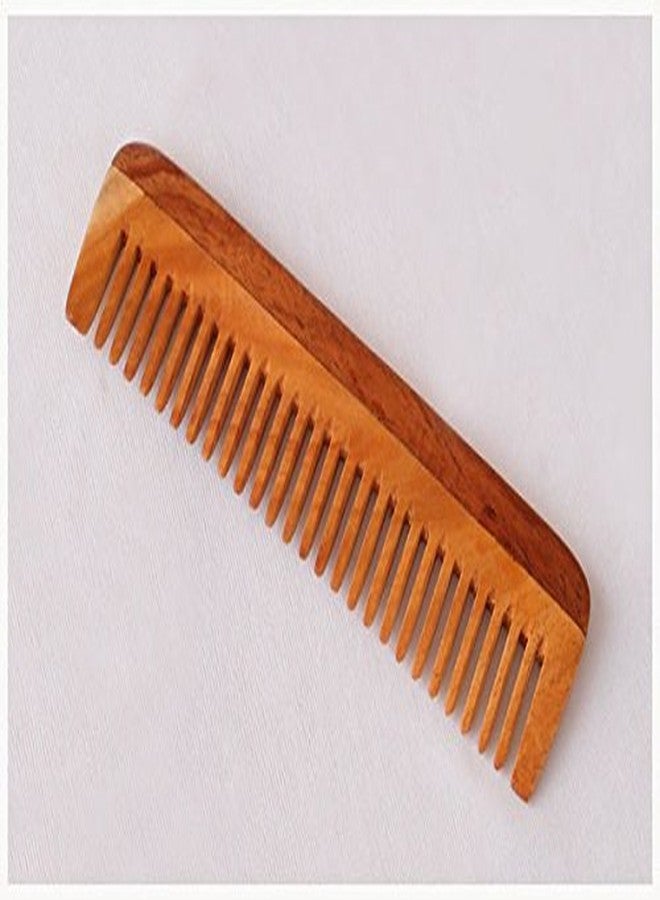 AAIRAA Handmade Neem Wood Comb with Gopika Shampoo Anti-Dandruff Comb and Control Hair Fall Neem Hair Comb Brown 10 Grams Pack of 1 (Combo Set of 5) - Image 3