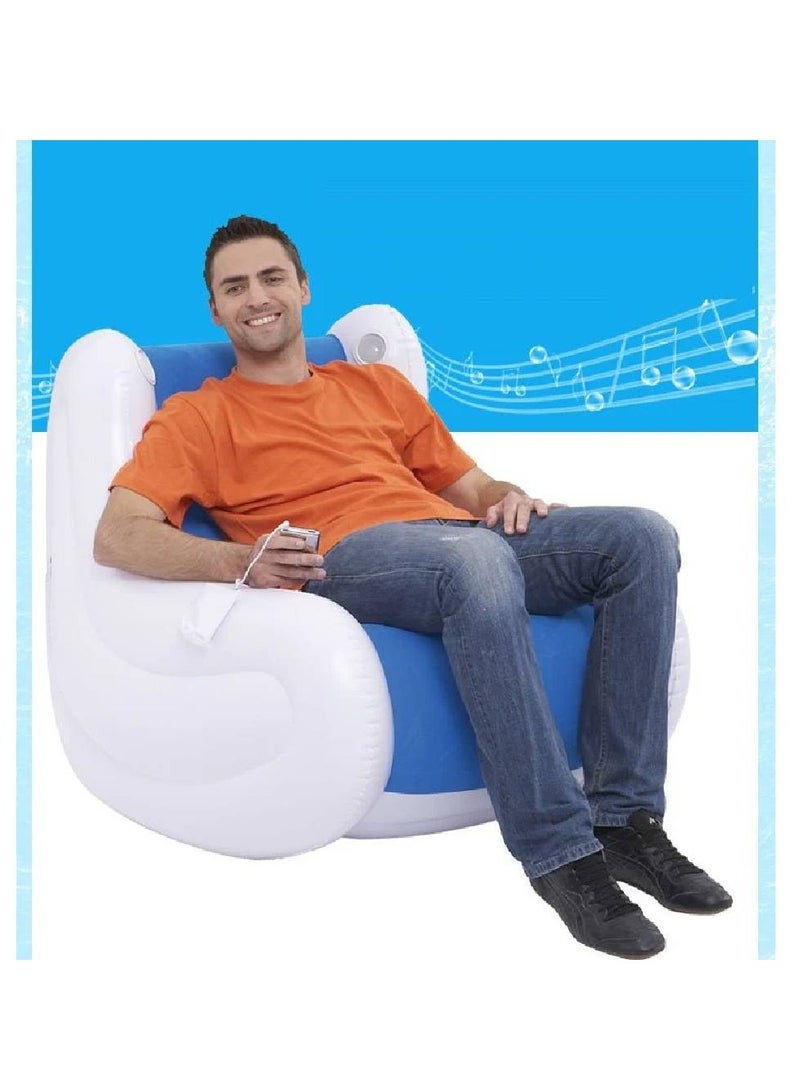Inflatable Sofa, Air Deck Chair, Waterproof Surface, Non-Slip Underside, Small and Easy to Store (96 x 65 x 86 cm)  - Image 1