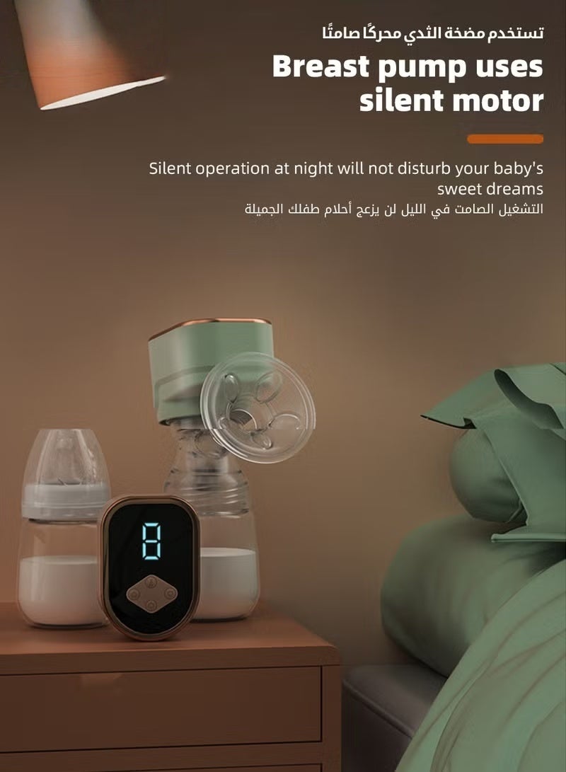 HOOKOR Electric Wearable Hands-Free Breast Pump With 30 PCS Breastmilk Storage Bags, Low Noise, Painless, LED Display, 3 Modes And 9 Levels - Image 4