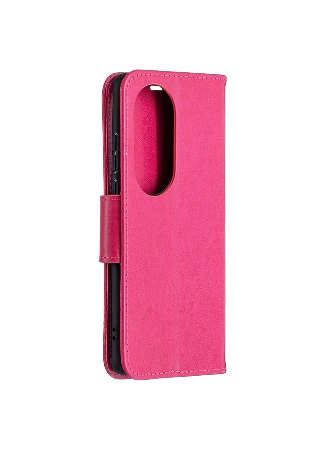 S-TOP Case For Huawei P50 Pro Two Butterflies Embossing Pattern Horizontal Flip Leather Case with Holder & Card Slot & Wallet & Lanyard - Image 3