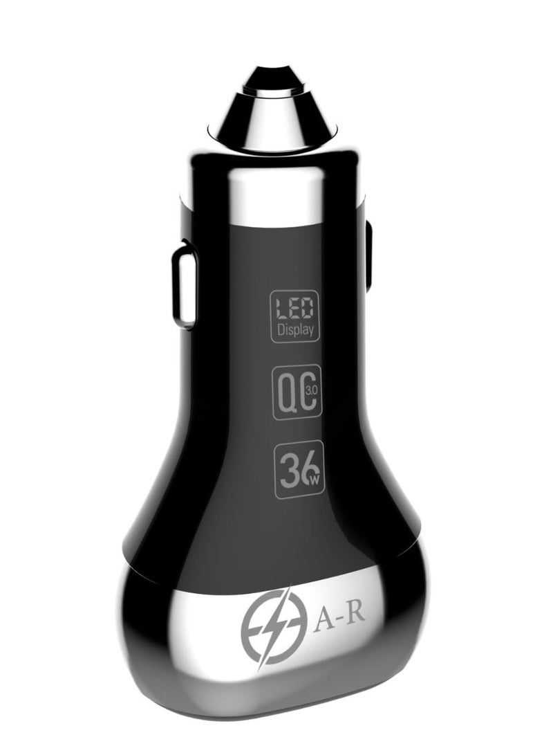 إيه آر شاحن سيارة سريع بمنفذين USB من A-R  C2