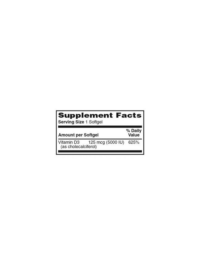 Reliable-1 Laboratories Vitamin D3 High Potency 5000 IU 100 Softgels per Bottle Pack of 2  - Image 3
