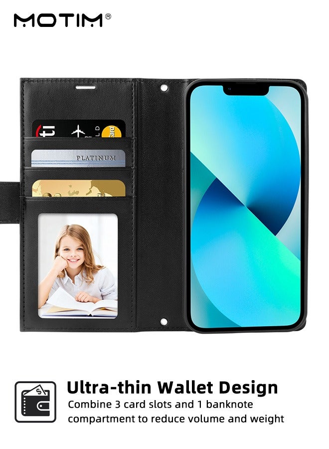 Motim Crossbody iPhone 15 Wallet Phone Case with Shoulder Strap, iPhone 15 Leather Wallet Bag with Card Holder, Shockproof Protection Wallet Handbag, Kickstand Cover Phone Case  - Image 3