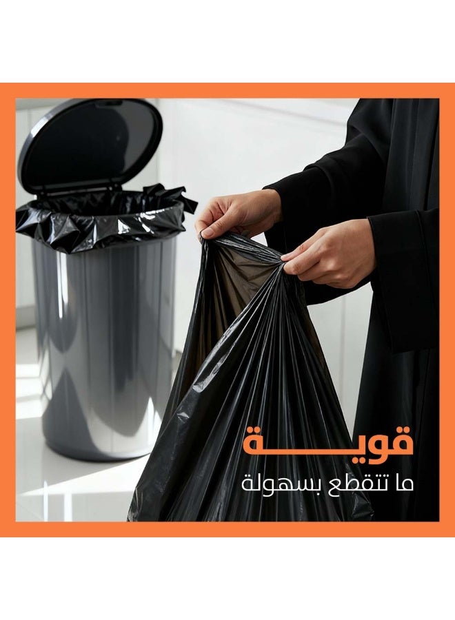 Athlah Heavy Duty Garbage Bags Bundle, 55 Gallon Capacity for Homes and Commercial Facilities (10 Rolls x 100 Bags) - Black - Image 2