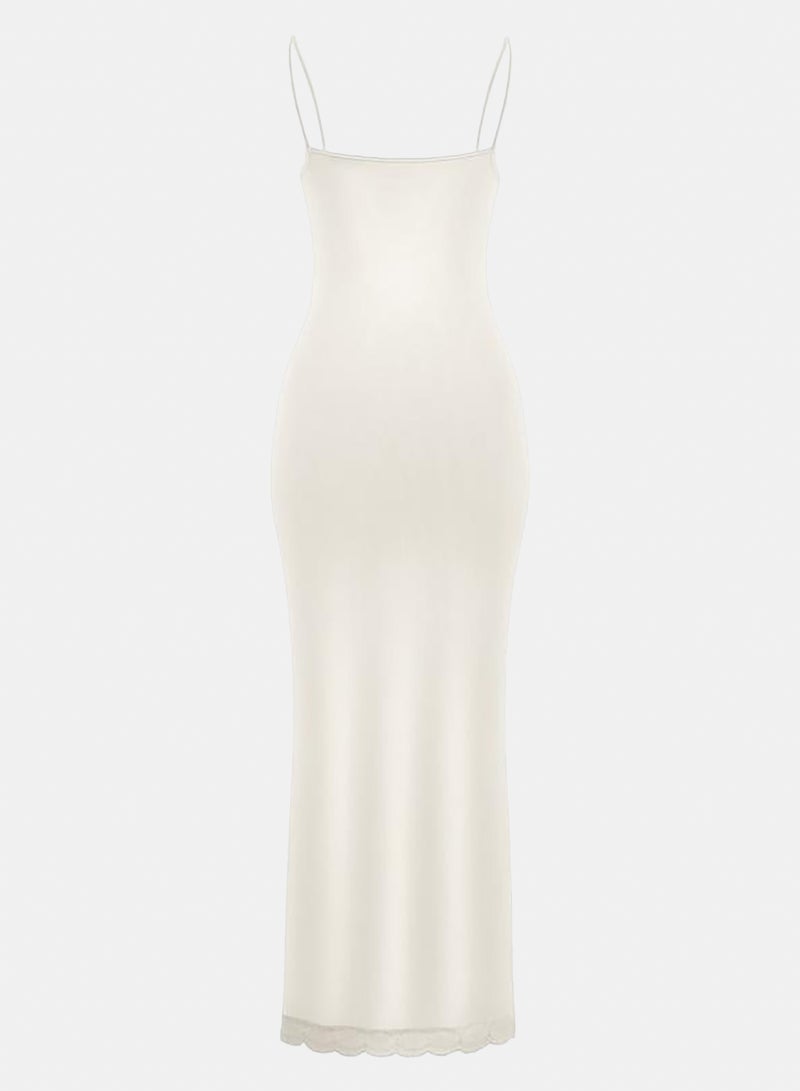 Dahab Cotton Plain Spaghetti Straps Full Slip - Image 3