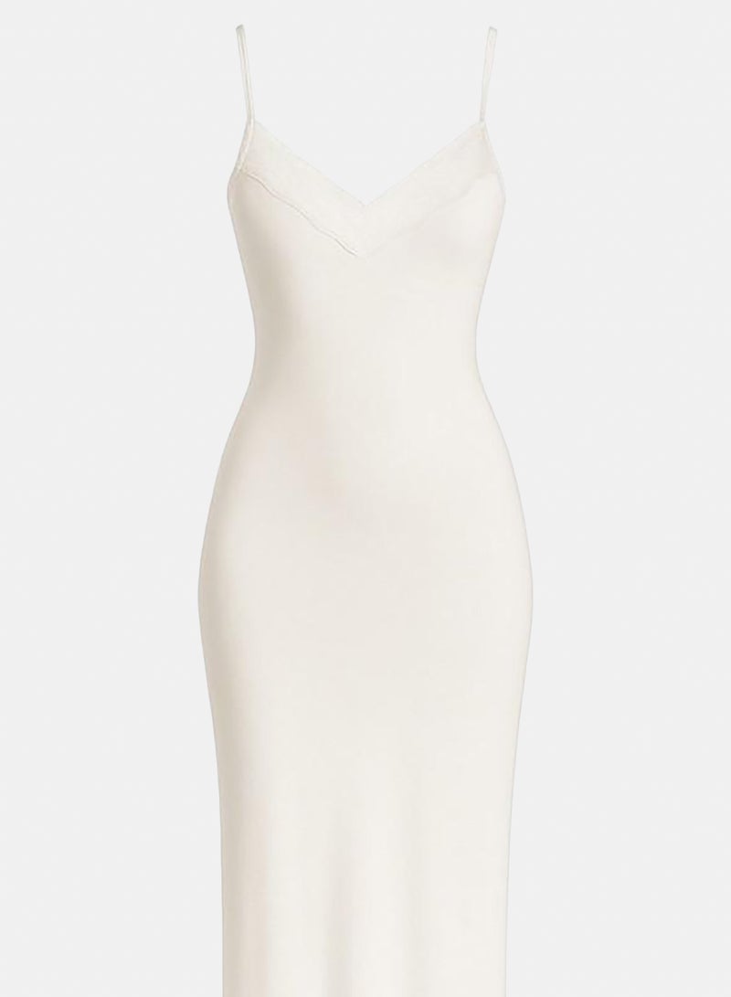 Dahab Cotton Plain Spaghetti Straps Full Slip - Image 2
