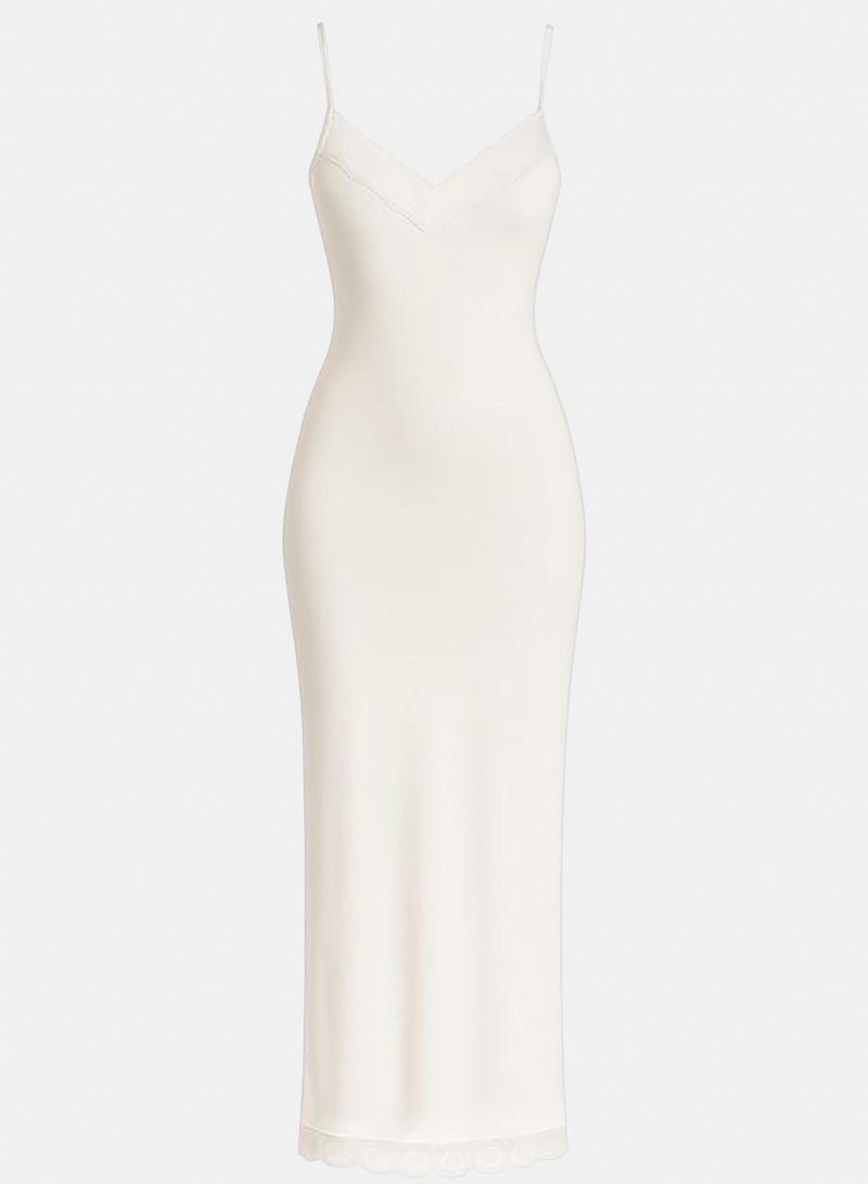 Dahab Cotton Plain Spaghetti Straps Full Slip - Image 1