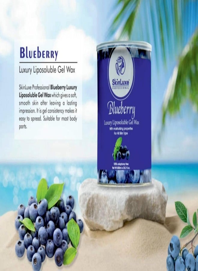 Nexify india SkinLuxe Professional Blueberry Liposoluble Gel Wax, 800ml, with Pre-Waxing Cleanser 300ml, Moisturising Formula - Image 4