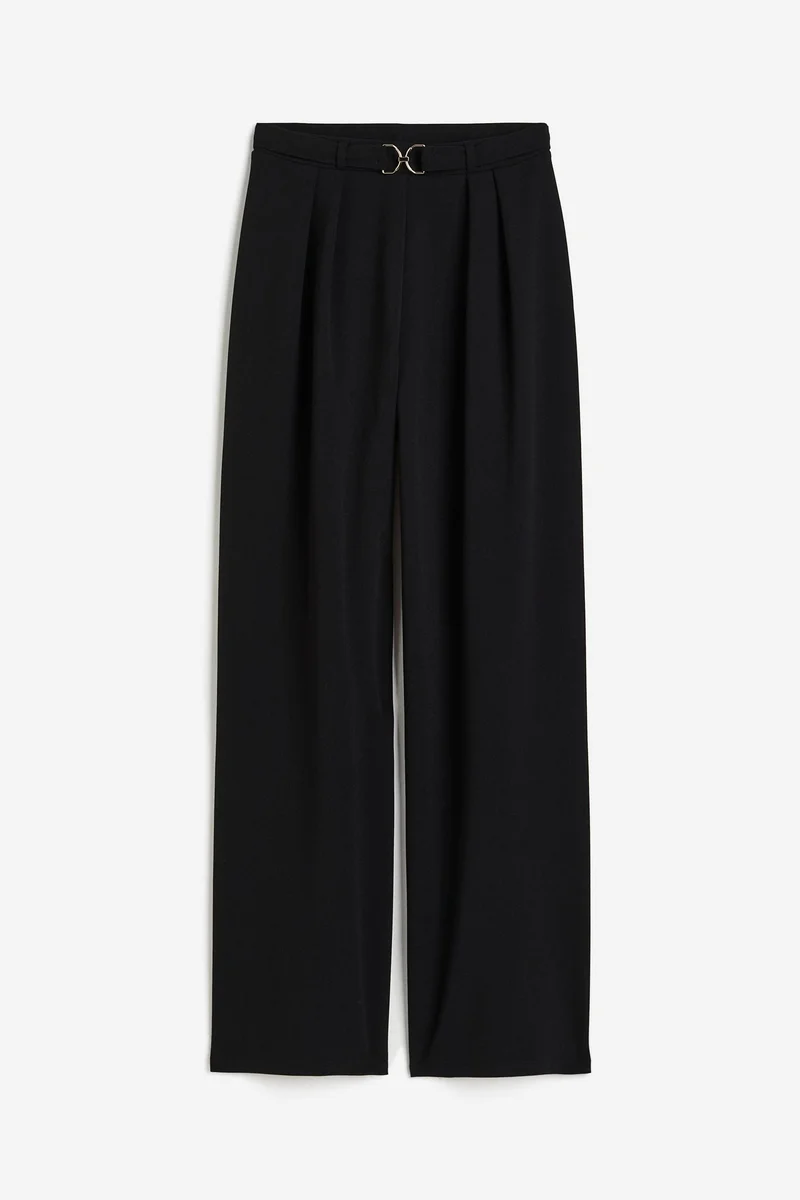 H&M Buckle-Detail Tailored Trousers