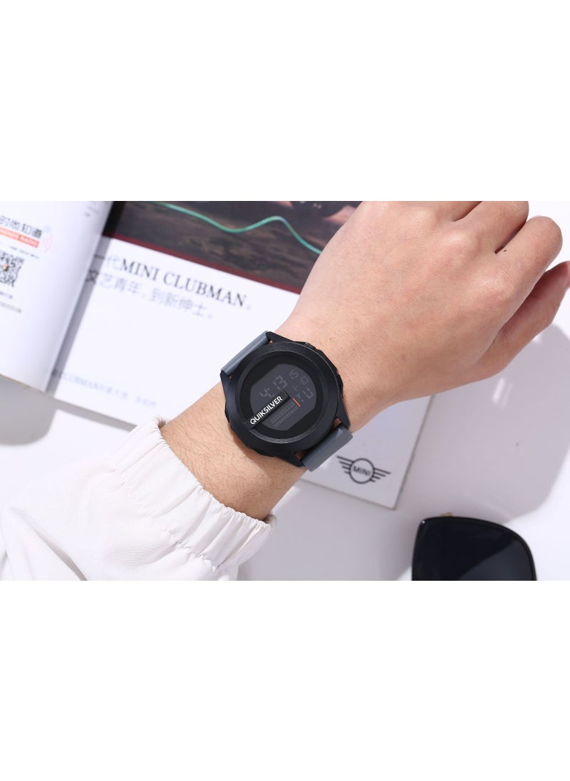 QIKSILVER Tech Mens Multifunction Waterproof Luminous Trendy Student Watch Army Green