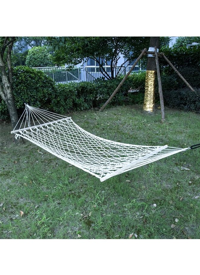 Generic - Reinforced Cotton Rope Net Hammock Rollover Prevention Double Hammock Outdoor Leisure Simple Modern Hammock - Image 1